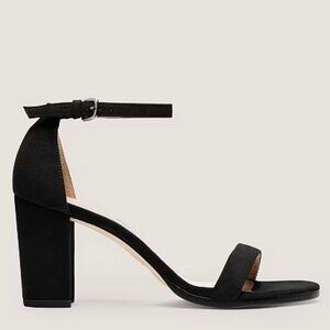 ✨ Stuart Weitzman Simple Sandals – Black Suede – Size 6.5 (36.5 EU) ✨